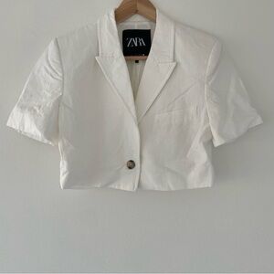 Zara Cropped Blazer Top